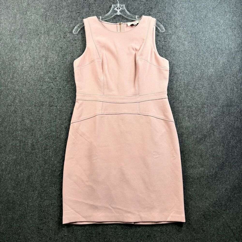 Loft Dress Women's 10 Petite Pink Blush Pencil Career Sleeveless